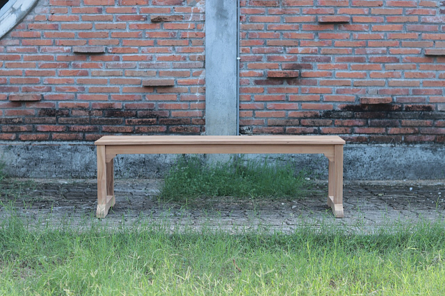 Скамейка из тика без спинки Lite Savona 