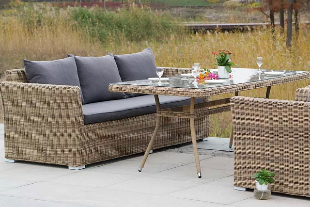 Обеденная группа 4SIS Моккачино, цвет соломенный 