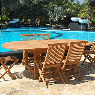 Комплект мебели из тика для улицы Lite Bella, садовая мебель