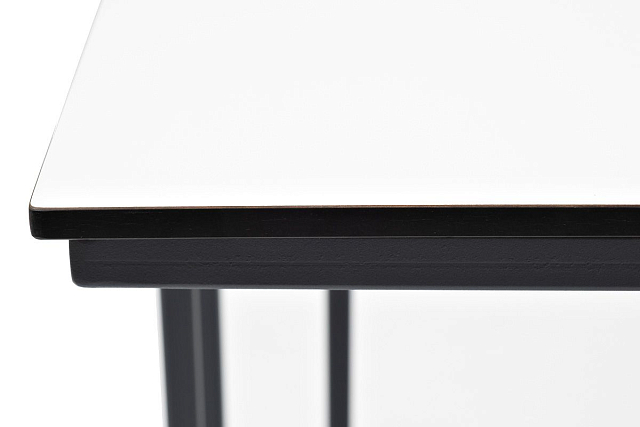 Интерьерный стол 4SIS Тулон 40х40х60 Цвет: молочный, черный 