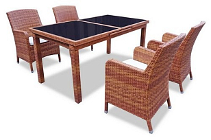 Плетеное кресло Joygarden Mykonos тик