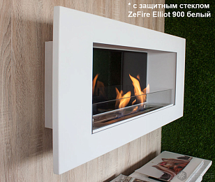 Биокамин встраиваемый ZeFire Elliot White Glass, товары для загородного дома