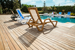 Шезлонг Tilia Shell без подлокотников Цвет Белый айвори, хаки, садовая мебель