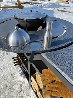 Гриль-очаг Elbrus Home Памир Pro Ø110 (Термостойкая эмаль) для сада