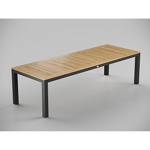 Обеденная зона Gardenini Premium Bella 280 Карбон / Темно-серый со стульями Premium Calma S, садовая мебель