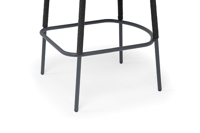 Стул барный 4SIS Марсель, каркас темно-серый муар, роуп темно-серый, ткань темно-серая 