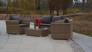 Лаунж зона 4SIS Капучино Сингл, цвет соломенный, садовая мебель