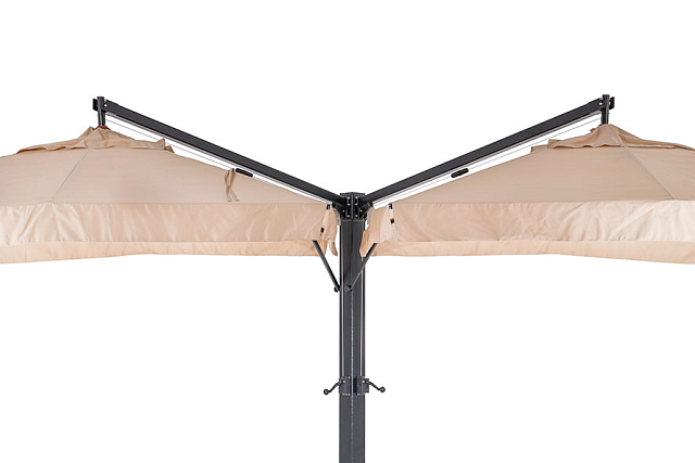 Двукупольный зонт 4SIS Рим два купола металлической опоре 