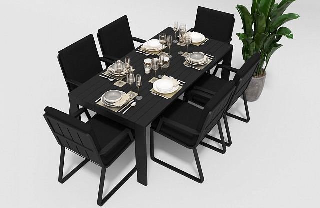 Стол Gardenini Malia Black 180 