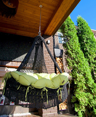 Подвесное кресло Lite Cartagena черное (без каркаса), садовая мебель