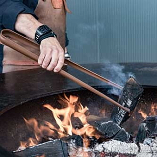 Набор трубка и щипцы на подставке OFYR Буффадо коричневый