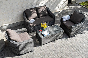 Лаунж зона 4SIS Кон Панна, цвет графит, садовая мебель