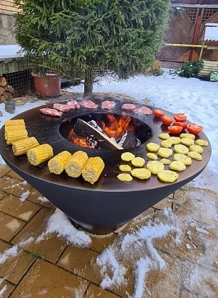 Гриль-очаг Elbrus Home Этна Ø120 (Термостойкая эмаль) для сада