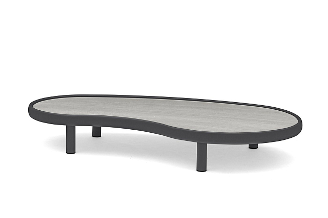 Лаунж зона (диван и овальный столик) Brafritid Gotland антрацит/серый, алюминий 