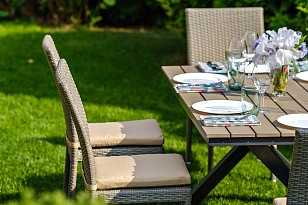 Обеденная группа Joygarden Rome бежевый на 6 персон, садовая мебель