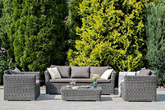 Лаунж зона 4SIS Капучино, цвет графит 