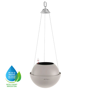 Кашпо с автополивом подвесное Lechuza Bola Color 32 Цвет: бежевый, уличное оборудование