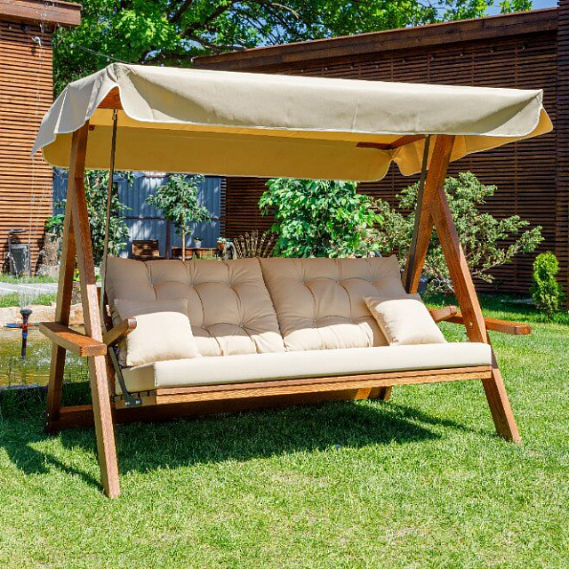 Качели трёхместные Lite Lyon с песочными подушками 