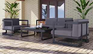 Лаунж зона Gardenini Villino Dark, садовая мебель