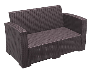 Диван плетеный с подушками Siesta Contract Monaco Lounge Цвет: коричневый, садовая мебель