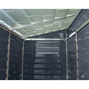 Cарай из поликарбоната Palram Skylight Pent 4x6 Dark Grey для сада и загородного дома Cарай из поликарбоната Palram Skylight Pent 4x6 Dark Grey, уличное оборудование
