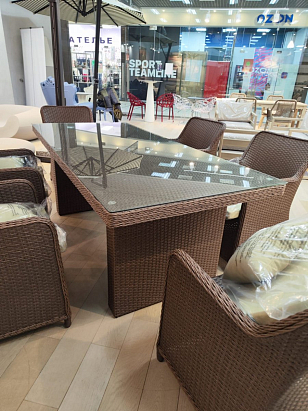 Комплект обеденной плетеной мебели Tagliamento Barcelona, садовая мебель