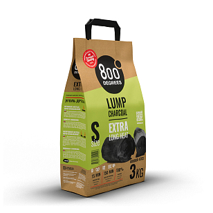 Уголь кусковой 800 DEGREES LUMP CHARCOAL, 3 КГ для приготовления пищи Уголь кусковой 800 DEGREES LUMP CHARCOAL, 3 КГ для сада