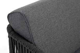 Модуль уловой 4SIS Канны, каркас темно-серый муар, роуп темно-серый, ткань темно-серая 027, садовая мебель