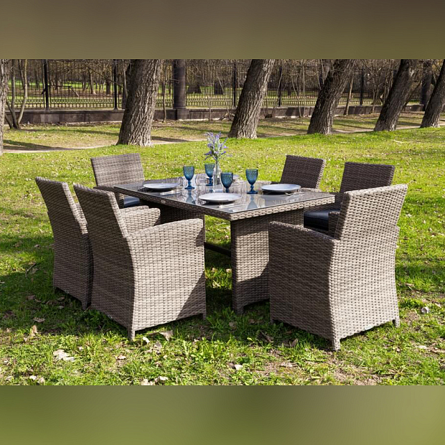 Обеденный комплект Lite Fiona серый 