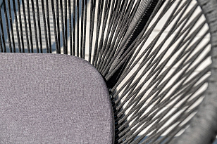 Обеденная группа 4SIS Форли на 4 персоны с квадратным столом Цвет: серый гранит, садовая мебель