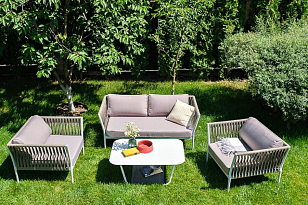 Лаунж-зона 4SIS Касабланка на 4 персоны, цвет серо-коричневый, садовая мебель