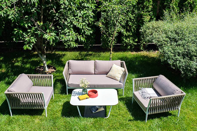 Лаунж-зона 4SIS Касабланка на 4 персоны, цвет серо-коричневый 