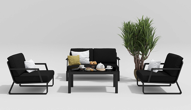 Лаунж зона Gardenini Voglie Карбон / Черный 