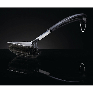 Щетка трехрядная для чистки решеток Napoleon с ворсом из нерж. стали для приготовления пищи Щетка трехрядная для чистки решеток Napoleon с ворсом из нерж. стали для сада