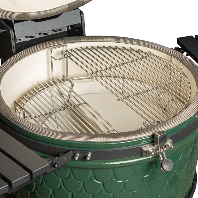 керамический угольный гриль dinoegg classic green