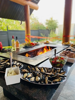 Гриль-очаг Elbrus Home Монблан 210х140 (Термостойкая эмаль) для сада