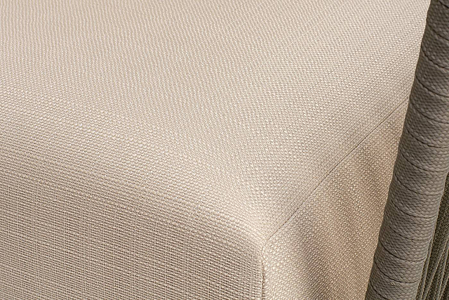 Кресло 4SIS Форли, светло-серый муар, роуп серо-коричневый, ткань Mossle бежевая 