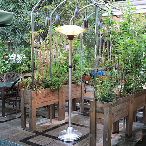 Обогреватель для уличных беседок электрический Hügett Floor Steel 1821-ADC 