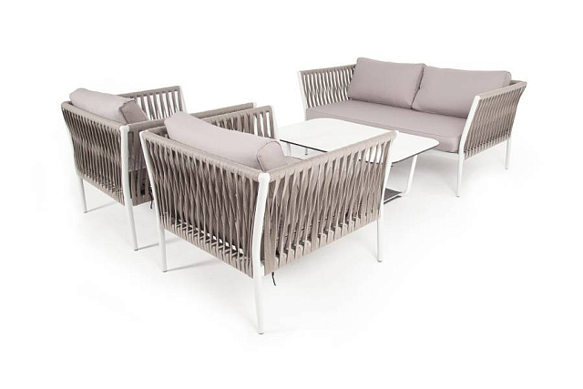 Лаунж-зона 4SIS Касабланка на 4 персоны, цвет серо-коричневый 