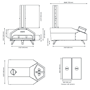 Дровяная печь для пиццы OONI Pro для сада