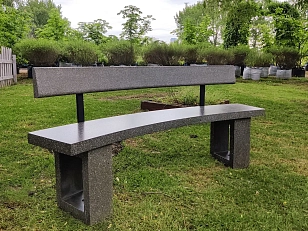 Скамья для костровой чаши Concretika 180 со спинкой для сада и загородного дома Скамья для костровой чаши Concretika 180 со спинкой, уличное оборудование