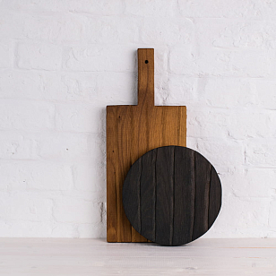 Набор разделочных досок Fuga "Поле" вытянутая + круглая Цвет: светлый + тёмный, товары для загородного дома