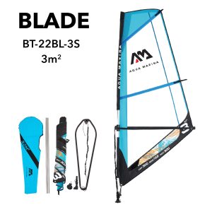 Парус для виндсерфа Aqua Marina Blade 3 м² Sail Rig Package S22 для серфинга Парус для виндсерфа Aqua Marina Blade 3 м² Sail Rig Package S22