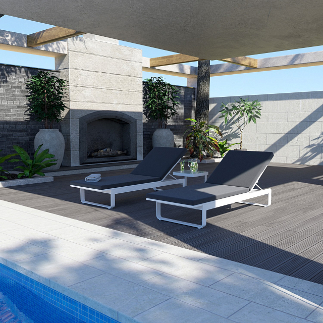 Шезлонг Ideal Patio Letto Цвет: белый, антрацит 