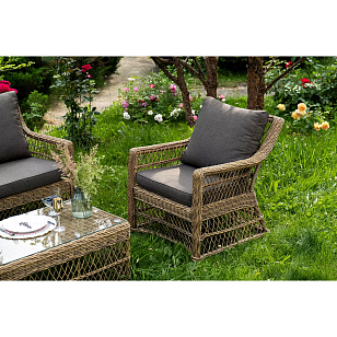 Лаунж зона 4SIS Гранд Латте, цвет соломенный, садовая мебель