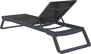 Шезлонг-лежак Siesta Contract Tropic Цвет: черный, темно-серый, садовая мебель