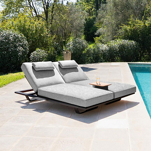 Комплект лежаков Brafritid Gotland антрацит/серый, алюминий, садовая мебель