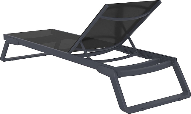 Шезлонг-лежак Siesta Contract Tropic Цвет: черный, темно-серый 