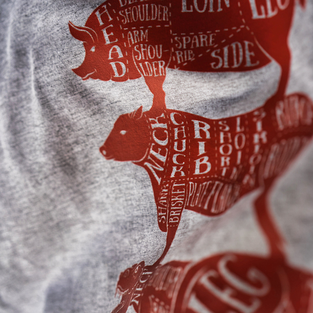 Одежда и аксессуары Футболка St.Tomato с двухсторонней печатью Butcher cuts scheme XL/XXL