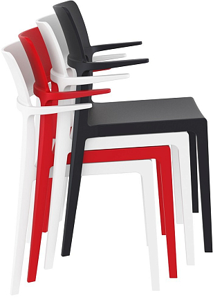 Кресло Siesta Contract Plus Цвет: чёрный для дачи Кресло Siesta Contract Plus Цвет: чёрный, садовая мебель